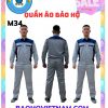 Quần áo bảo hộ lao động vải kaki liên doanh phối màu - 10 1