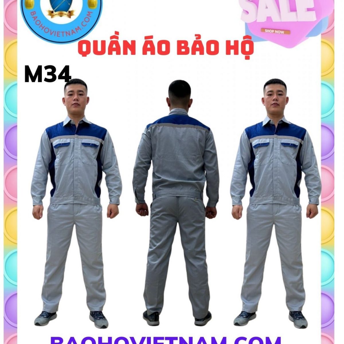 Quần áo bảo hộ lao động vải kaki liên doanh phối màu - 10 1