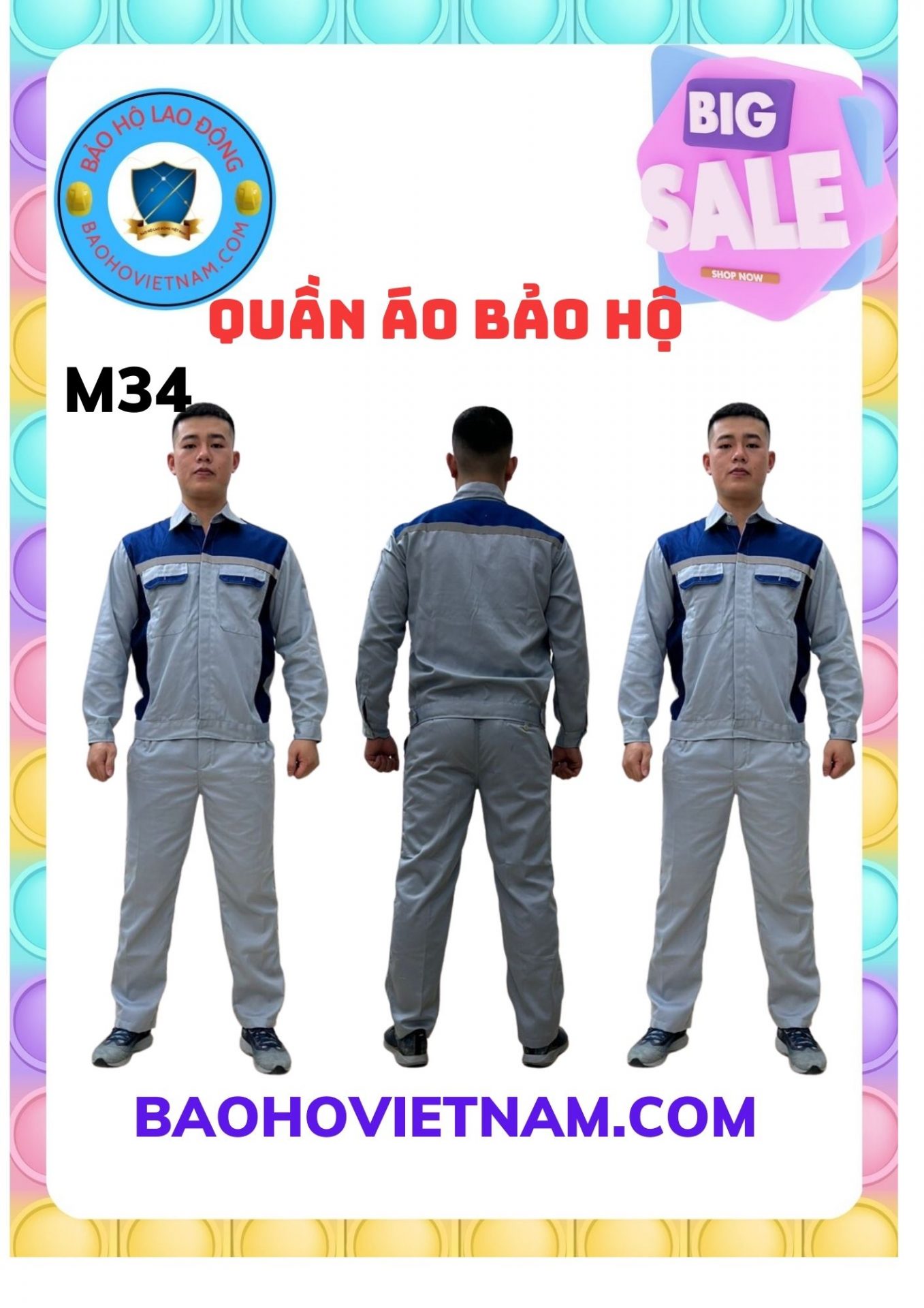 Quần áo bảo hộ lao động vải kaki liên doanh phối màu - 10 1