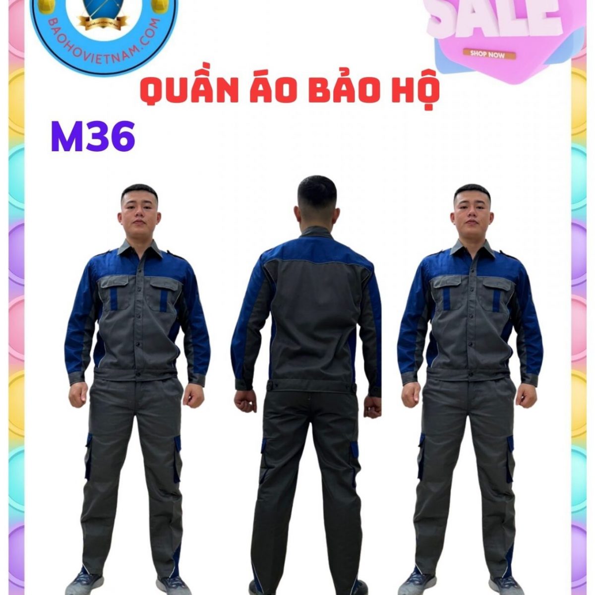 Quần áo bảo hộ lao động vải kaki liên doanh phối màu - 11 2