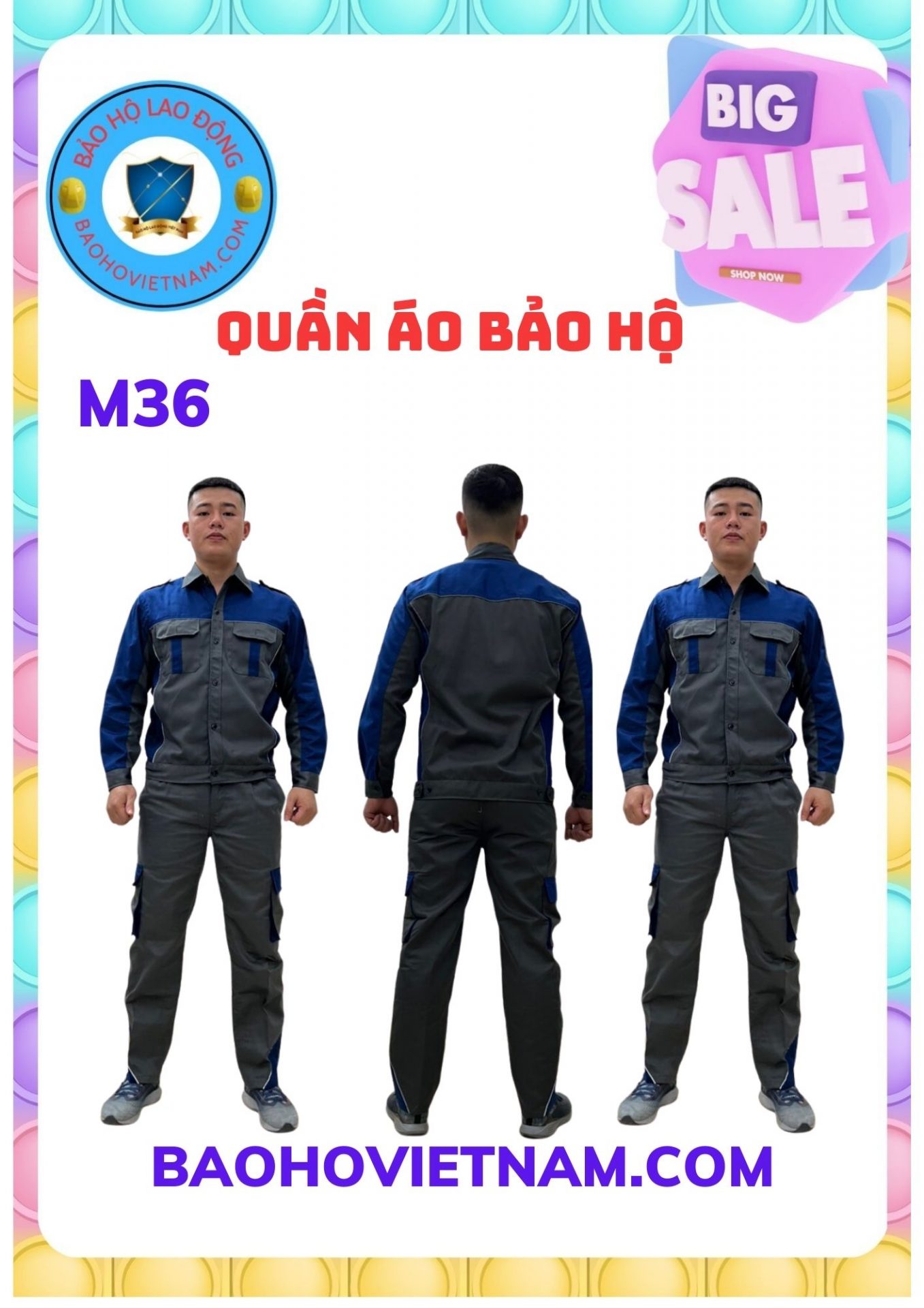 Quần áo bảo hộ lao động vải kaki liên doanh phối màu - 11 2