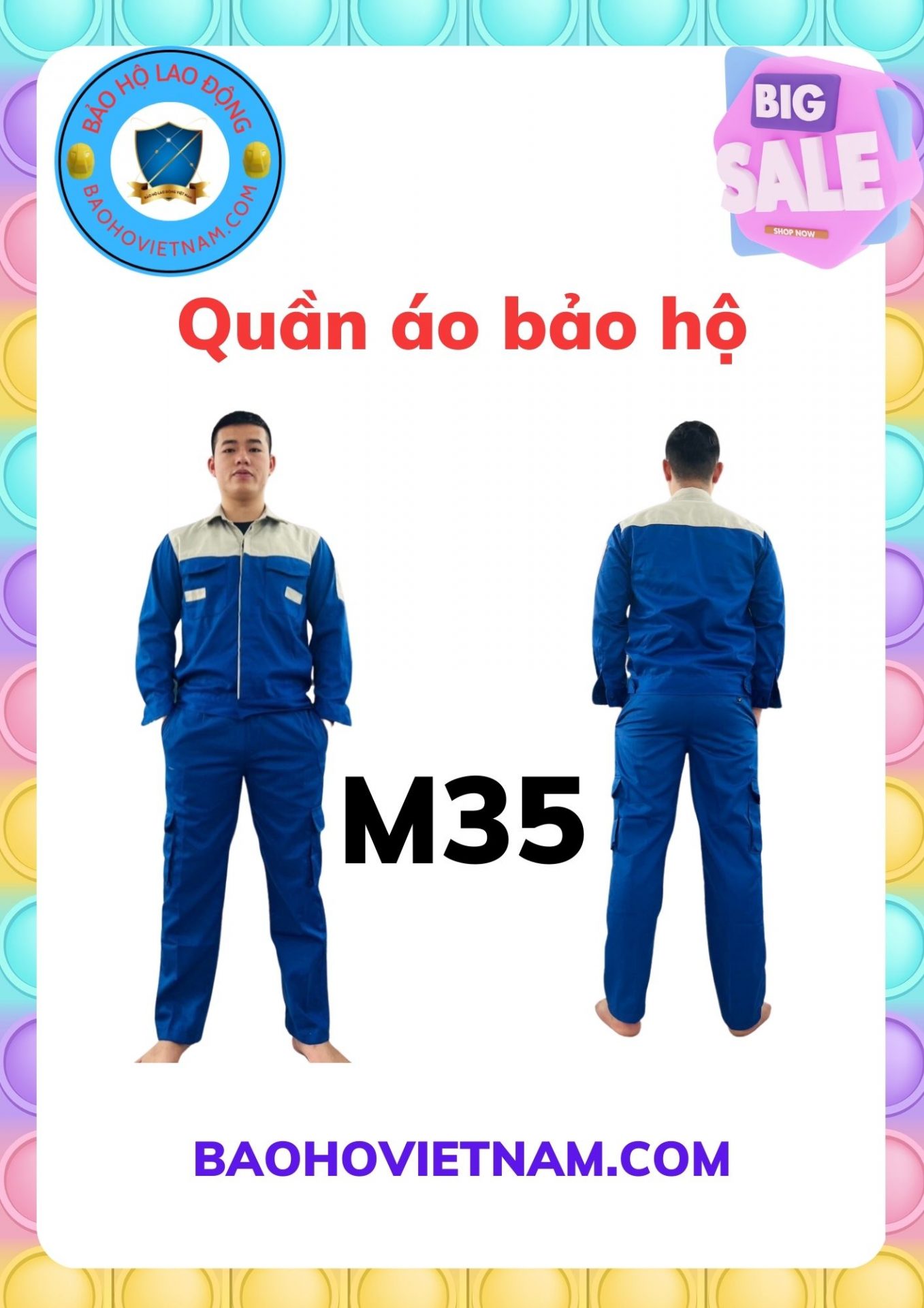Quần áo bảo hộ lao động vải kaki liên doanh phối màu - 8
