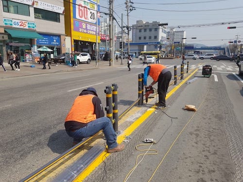 Hàng Rào chắn Hàn Quốc nhựa PU siêu dẻo - Rao chan phan lan