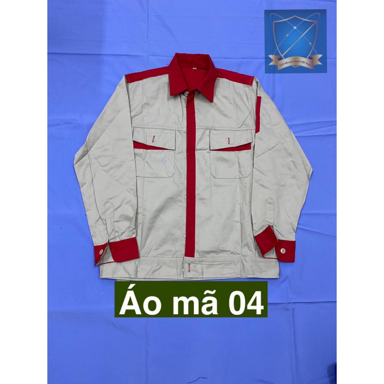 Áo kaki phối màu đỏ - a1
