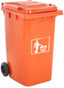 Thùng rác nhựa 240L màu cam - abc 1