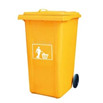 Thùng rác nhựa 120L màu vàng - abccc