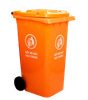 Thùng rác nhựa 120L màu cam - abcccc