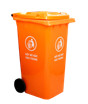 Thùng rác nhựa 120L màu cam - abcccc