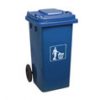 Thùng rác nhựa 120L màu xanh dương - abccccc