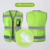 Áo lưới cảnh sát giao thông phản quang 3 đường ngang đẹp - ao phan quang ghi le luoi 3