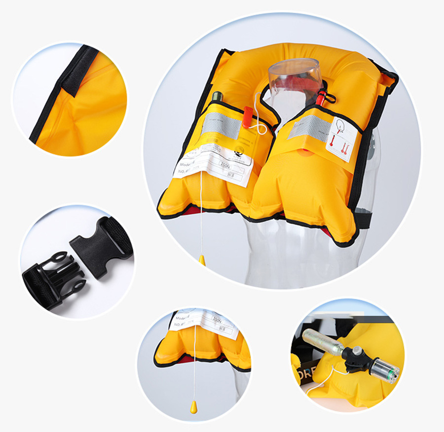 Áo phao cứu hộ tự thổi, tự bung Vinguard tiêu chuẩn quốc tế - ao phao tu noi tu dong bom hoi 14