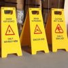 Biển bảng cảnh báo chữ A nội dung Khu vực đang thi công - bang chu a 4