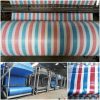 Bạt kẻ xây dựng, bạt dứa, bạt sọc đỏ xanh trắng bán theo mét dài - bat che cong trinh