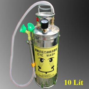 Bồn rửa mắt khẩn cấp di động 8 Lít - binh rua mat khan cap inox 10 lit