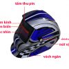 Áo gile màu đỏ phản quang lưới to - cau truc mat na han w108