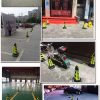 Cọc tiêu nhựa Nhật Quang hình vuông màu đen phản quang trắng - coc tieu giao thong tru vuong mau DEN 4