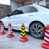 Dải phân cách cọc tiêu siêu mềm Nhật Quang cảnh báo phân làn giao thông cao 75 cm - coc tieu giao thong tru vuong mau do 2