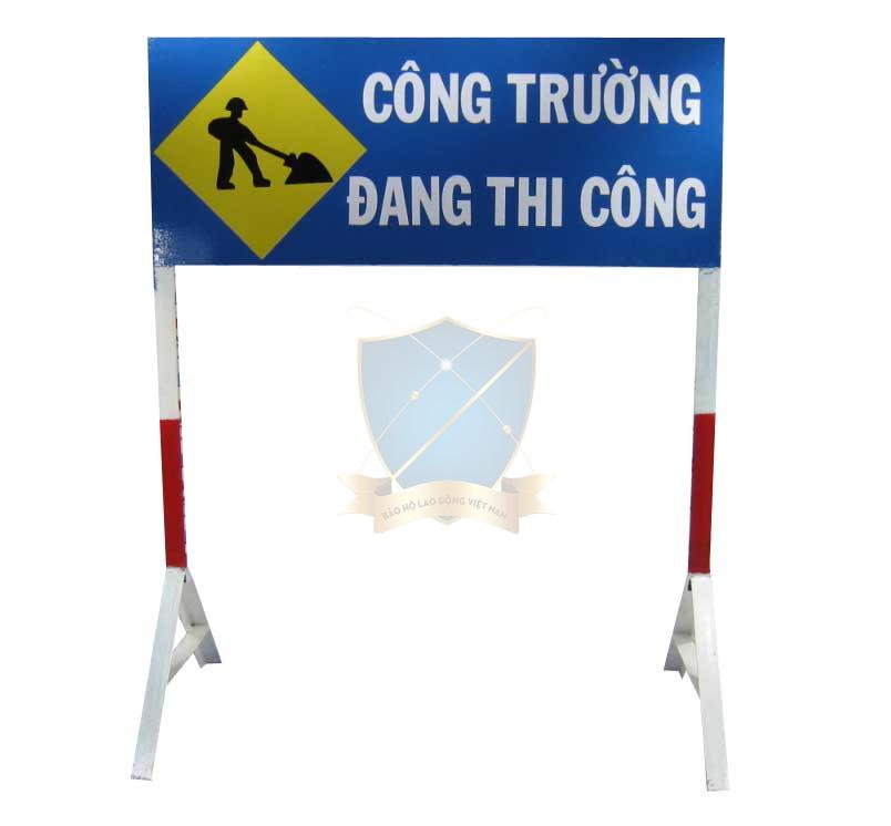 Biển báo công trình đang thi công hình chữ nhật - cong trinh dang thi cong