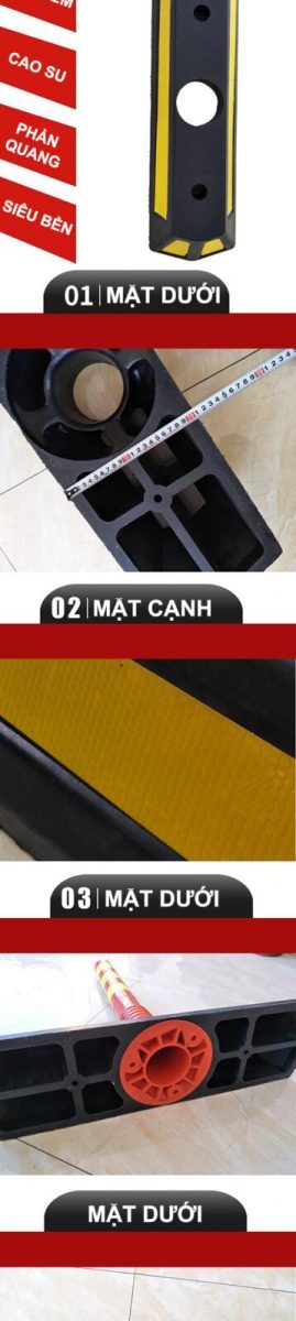 Dải phân cách cọc tiêu siêu mềm Nhật Quang cảnh báo phân làn giao thông cao 75 cm - dai phan cach giao thong sieu mem PU 01