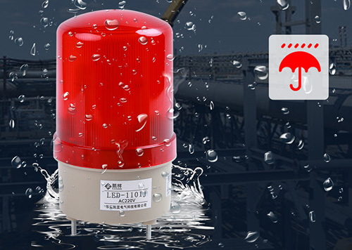 Đèn quay cảnh báo loại 220v có còi âm thanh cảnh báo - den canh bao 1101J1