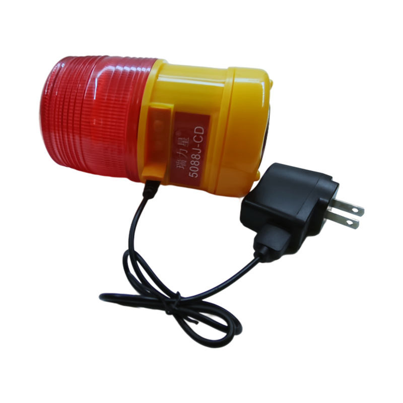 Đèn cảnh báo có còi âm thanh, có đế nam châm loại sạc pin có kèm sạc - den canh bao 5088j 4
