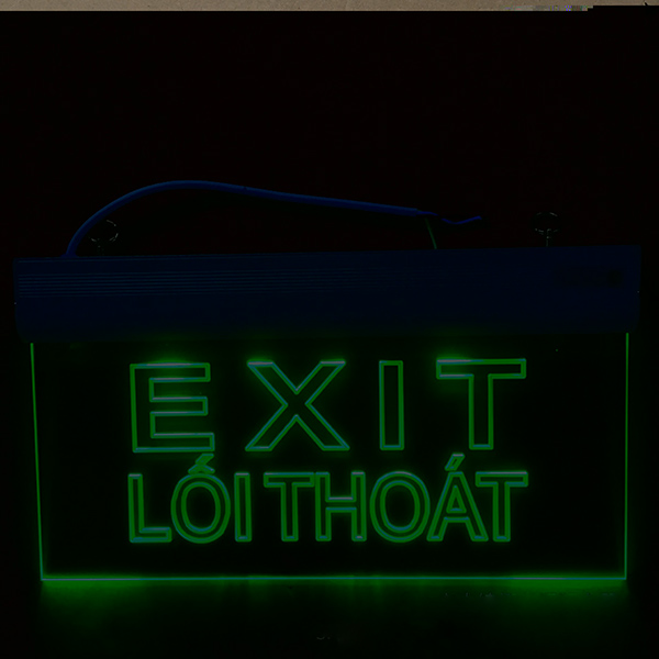 Đèn exit chỉ dẫn thoát hiểm lối thoát DEN TH 01 - den exit thoat hiem chi dan new