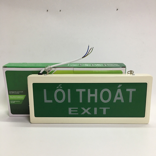 Đèn exit chỉ dẫn thoát hiểm lối thoát DEN TH 01 - den exit thoat hiem chi dan nhua 01