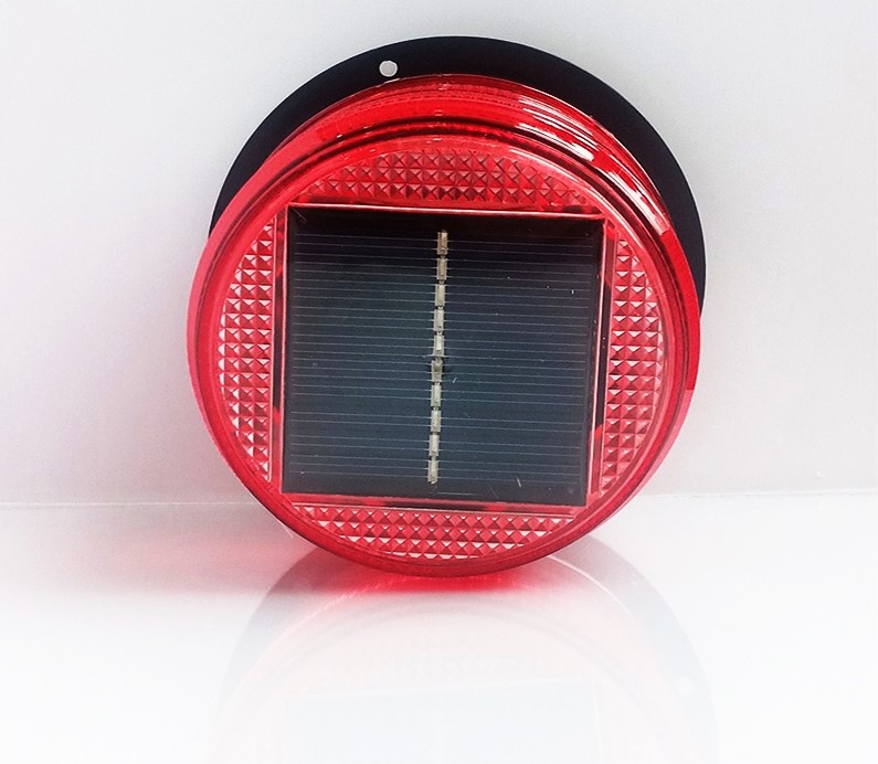 Đèn Chớp Flash Nhấp Nháy Cảnh Báo Nguy Hiểm , Năng Lượng Mặt Trời , Có đế nam châm - den nlmt 3 1