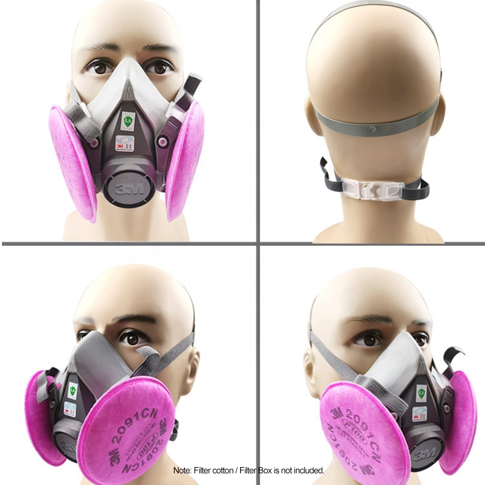 Mặt nạ 3M 7502 + Phin 2097 chống virus, vi khuẩn, bụi - deo mat na phong doc chong virus 3m 6100 2097