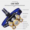 Đèn Pin Đội Đầu 5 Bóng Cực Sáng Kèm Pin Sạc với cường độ chiếu cực sáng - dp 2