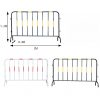 Hàng rào di động thép không gỉ 1mx1m5 màu vàng đen - hang rao sat di dong