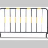 Hàng rào di động thép không gỉ 1mx1m5 màu vàng đen - hang rao sat di dong 4