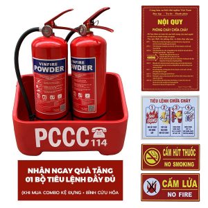 [Combo] Kệ nhựa 2 và bình cứu hỏa Tặng bộ tiêu lệnh nhựa mica không bay màu , an toàn , chịu va đập cực kì tốt - ke 2.4 1