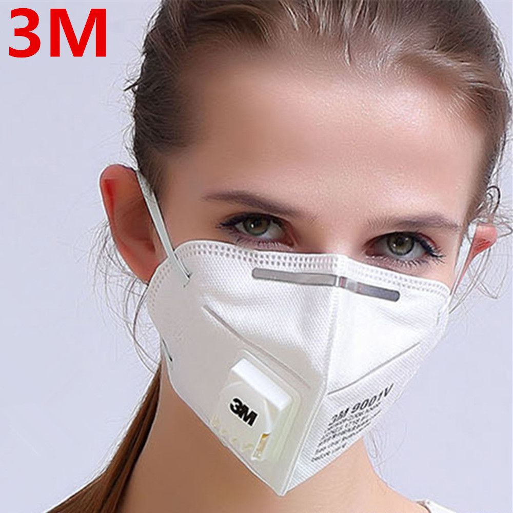 Khẩu trang giấy 3M N95 9001V có van thở chống vi khuẩn, virus, bụi - khau trang 3m 9001V 1