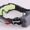 Áo gile màu đỏ phản quang lưới to - kinh bao ho ket hop den pin led 3