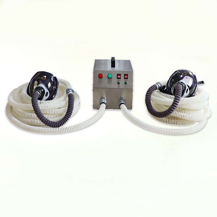 Máy cấp dưỡng khí Oxy kết hợp 2 mặt nạ full mặt dây dài 20m - mat na duong khi may cap oxy 1