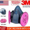 Mặt nạ 3M 7502 + Phin 2097 chống virus, vi khuẩn, bụi - mat na phong doc chong virus 3m 7502 2097 1