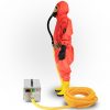 Máy cấp dưỡng khí Oxy kết hợp 2 mặt nạ full mặt dây dài 20m - may cap duong khi kem mat na 3