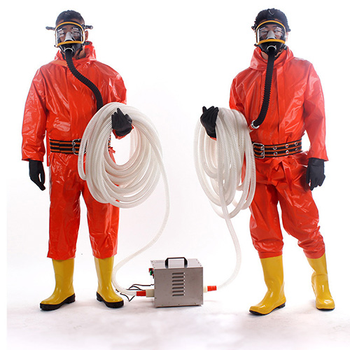 Máy cấp dưỡng khí Oxy kết hợp 1 mặt nạ full mặt dây dài 20m - may cap khong khi kem mat na