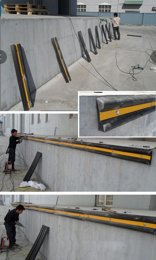 Ốp tường chặn lùi xe cao su chiều dài 100 cm - op tuong chan lui xe cao su 100 cm 1