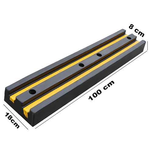 Ốp tường chặn lùi xe cao su chiều dài 100 cm - op tuong chan lui xe cao su 100 cm