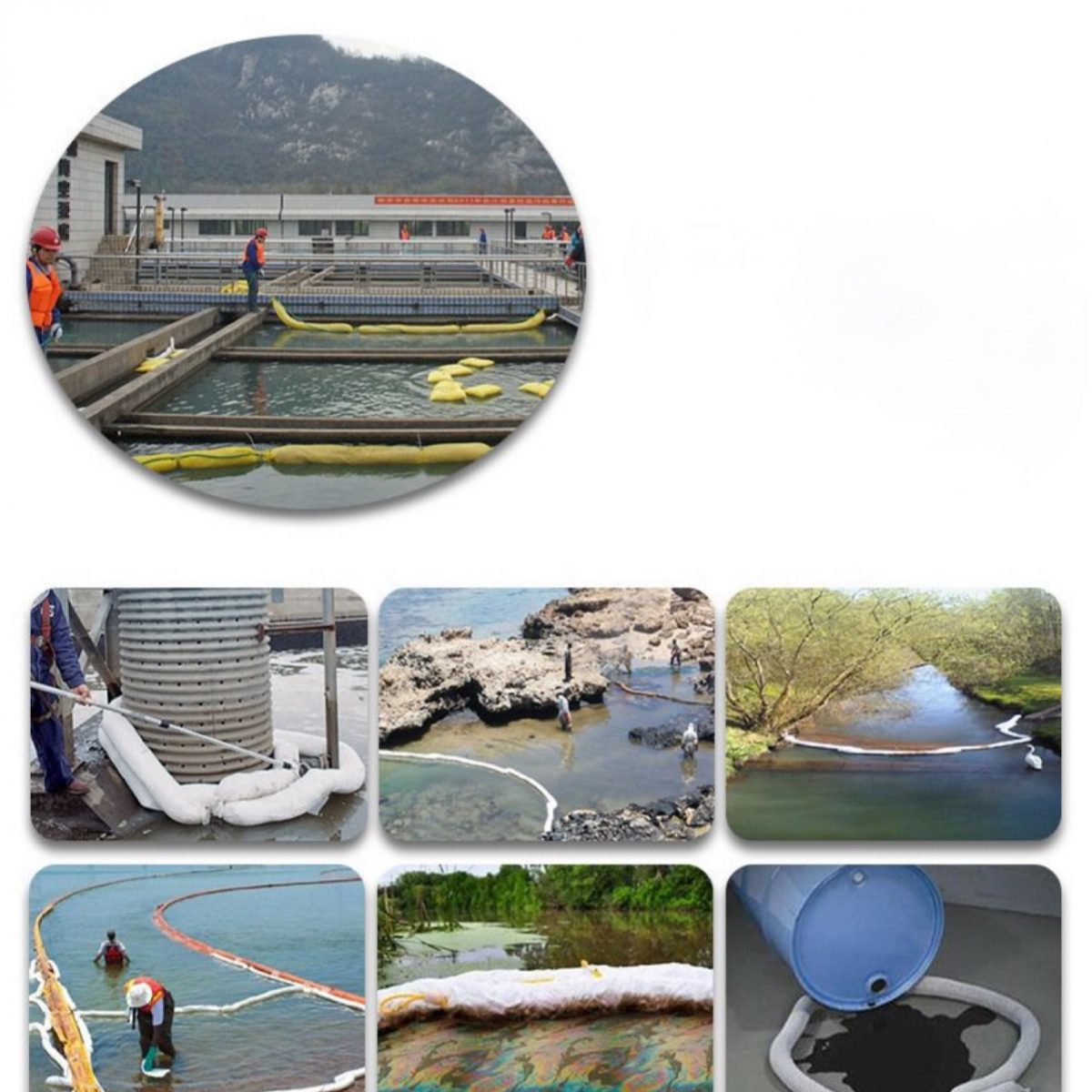 Phao Thấm Dầu Hấp Thụ Chất Lỏng Dầu, Ngăn Chặn Sự Cố Tràn Dầu, Bảo Vệ Môi Trường, An Toàn Dễ Dàng Sử Dụng - phao tham dau 2