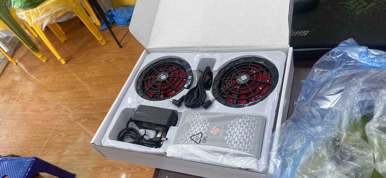Combo áo quạt pin điều hòa Full box với công nghệ Nhật Bản - pq