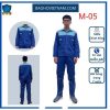 Bộ lao động xanh dương phối màu đẹp vải kaki liên doanh xuất - quan ao