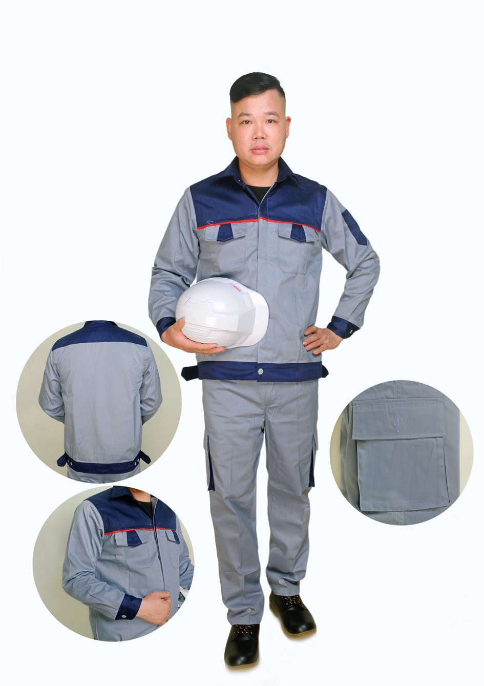 Quần áo vải kaki liên doanh xuất màu chì phối màu đa dạng đẹp - quan ao M14