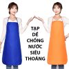 Tạp dề vải Oxford hút ẩm thoáng khí, nhanh khô, không bị xù, không bị phai màu, dễ dàng làm sạch. Dùng trong nhà bếp - tap de