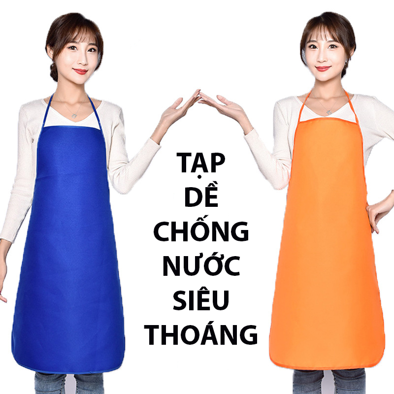 Tạp dề vải Oxford hút ẩm thoáng khí, nhanh khô, không bị xù, không bị phai màu, dễ dàng làm sạch. Dùng trong nhà bếp - tap de