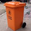Thùng rác nhựa 240L màu cam - thung rac nhua 240 lit mau cam