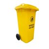 Thùng rác nhựa 120L màu vàng - thung rac nhua 120l mau vang
