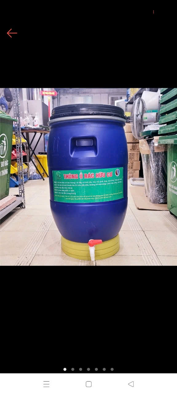Thùng rác để ủ phân hữu cơ 120 lít (rau cỏ, vỏ hoa quả, thức ăn thừa,…) để tạo thành phân bón hữu cơ bón giúp giảm thiểu ô nhiễm môi trường giảm tổn thương hại